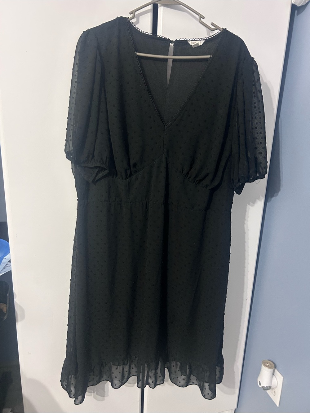 Cato Swiss Dot Black Dress (22/24W)